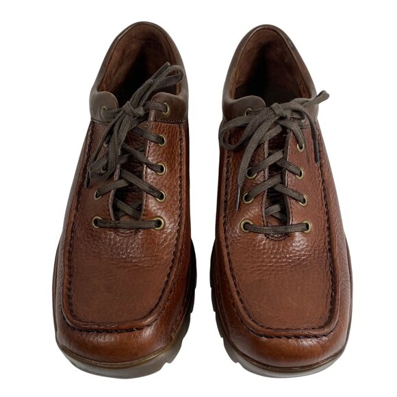 Cole Haan Country Mens Brown Leather Lace-Up Casual Moc Toe Loafer Shoes Size 9M - Picture 3 of 12